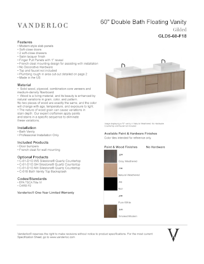 GLD5-F18 Specifications