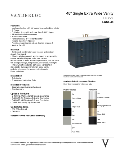 LCS4 Specifications