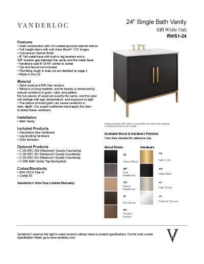 RWS1 Specifications