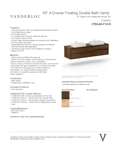 VTD6-F-R Specifications