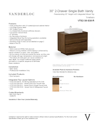 VTS2-R Specifications