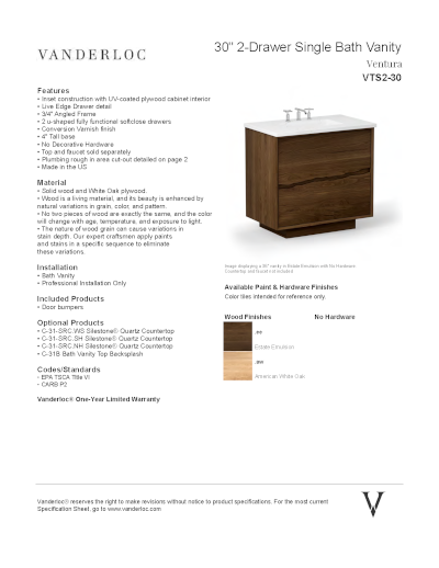 VTS2 Specifications